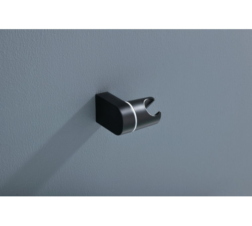 Смеситель для ванны Aquanet Европа с душевым набором 3jet матовый черный AQ1349MB