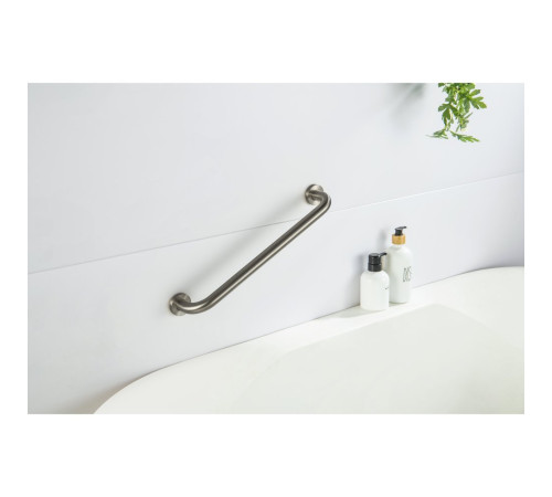 Поручень Aquatek 450 мм оружейная сталь шлифованный черный хром AQ4995BGM