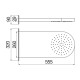 Верхний душ Paffoni 55х26 см AD139/127CR
