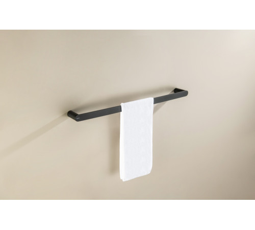 Полотенцедержатель Aquatek Лира 600 мм матовый черный AQ4414MB