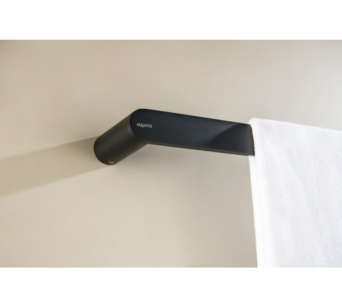 Полотенцедержатель Aquatek Лира 600 мм матовый черный AQ4414MB