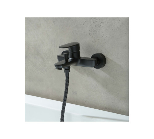 Смеситель для ванны Aquanet Ника матовый черный AQ1840MB