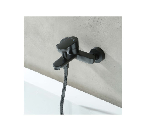 Смеситель для ванны Aquanet Ника матовый черный AQ1840MB