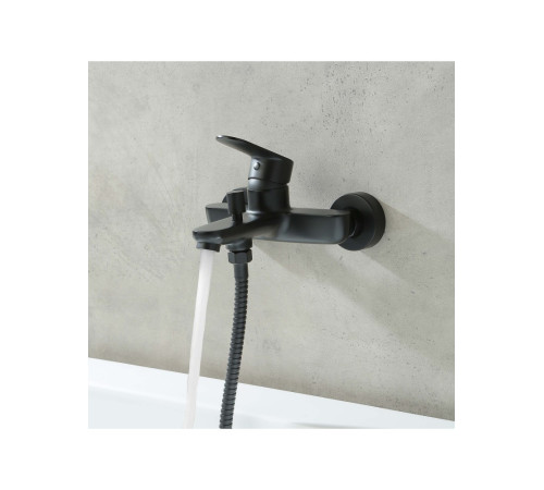 Смеситель для ванны Aquanet Ника матовый черный AQ1840MB