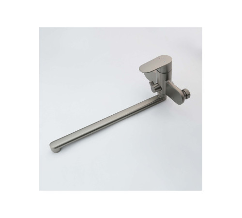 Смеситель для ванны с длинным изливом Aquanet Ника оружейная сталь AQ1842BGM