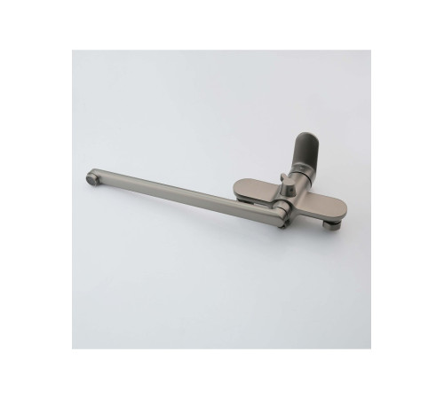 Смеситель для ванны с длинным изливом Aquanet Ника оружейная сталь AQ1842BGM