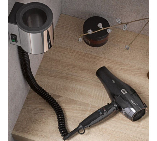 Фен настенный KEUCO PLAN 2000 Вт хром/темно-серый 14995010037