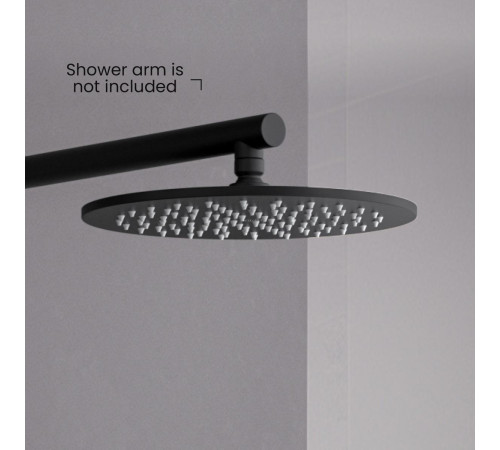 Верхний душ Aquanet AQ2077MB круглый 250х7 мм матовый черный AQ2077MB