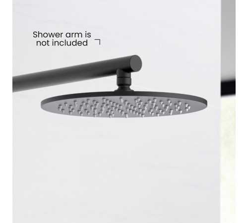 Верхний душ Aquanet AQ2077MB круглый 250х7 мм матовый черный AQ2077MB