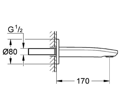 Излив для ванны GROHE Eurostyle Cosmopolitan хром 13276002