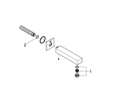 Излив для ванны GROHE Eurocube настенный хром 13303000