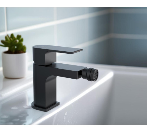 Смеситель для биде Aquanet Лира матовый черный AQ1418MB