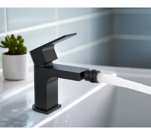 Смеситель для биде Aquanet Лира матовый черный AQ1418MB