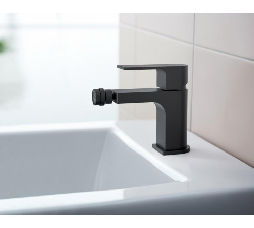 Смеситель для биде Aquanet Лира матовый черный AQ1418MB