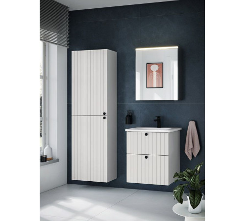 Тумба с раковиной VitrA Root Groove 60 см 2 ящика матовый белый 69415