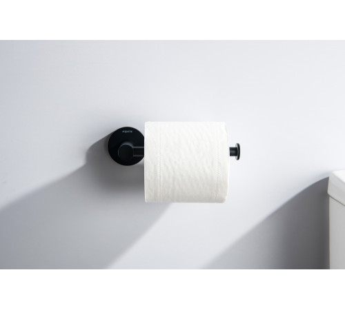 Бумагодержатель Aquanet Европа матовый черный AQ4108MB