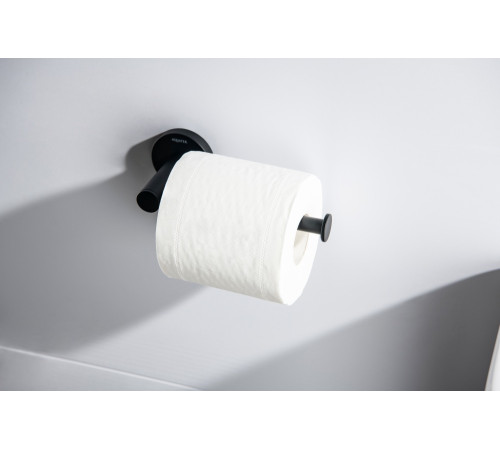 Бумагодержатель Aquanet Европа матовый черный AQ4108MB