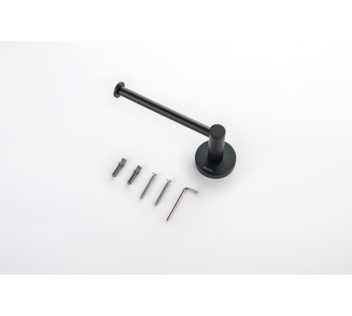 Бумагодержатель Aquanet Европа матовый черный AQ4108MB