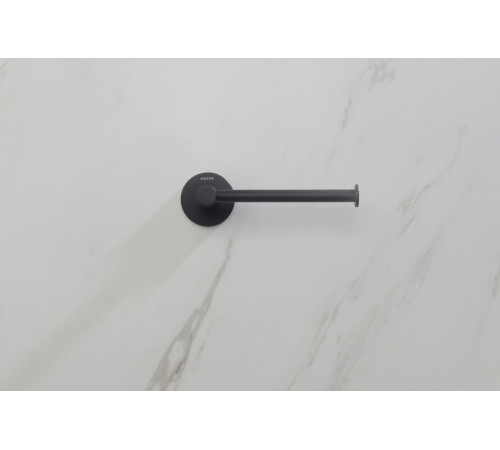 Бумагодержатель Aquanet Европа матовый черный AQ4108MB