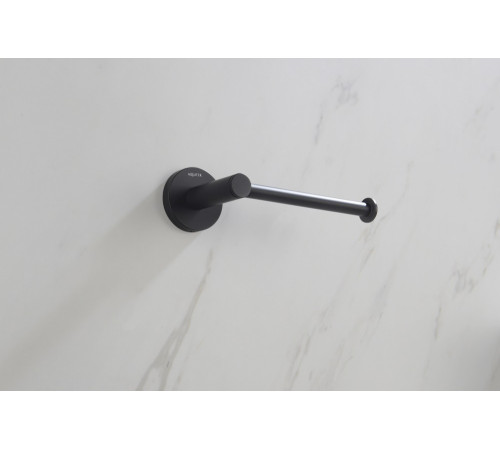 Бумагодержатель Aquanet Европа матовый черный AQ4108MB