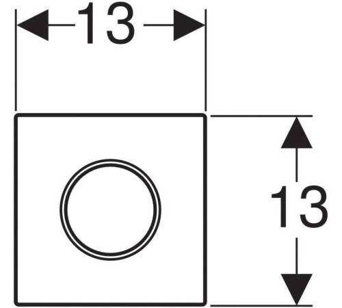 Пневмопривод смыва для писсуара Geberit Sigma10 ручной матовый хром 116.015.JQ.1