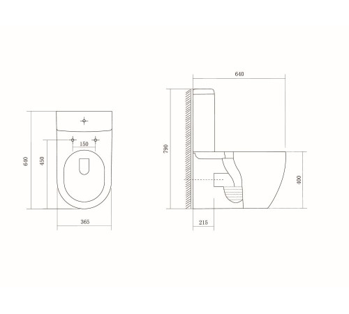 Унитаз напольный безободковый Aquanet Бетта с бачком 640х365х790 мм сиденье микролифт AQ1363B-00