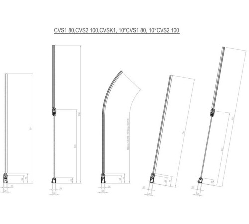 Шторка на ванну двухэлементная RAVAK 10° 10CVS2-100 R 7QRA0C03Z1