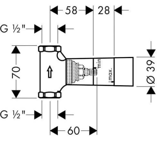 Комплект запорного вентиля Hansgrohe 15972000 + скрытая часть 15970180 15972000S130
