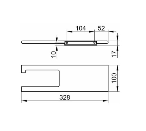 Держатель туалетной бумаги с полкой KEUCO EDITION 400 алюминий серебристый анодированный 11573170000