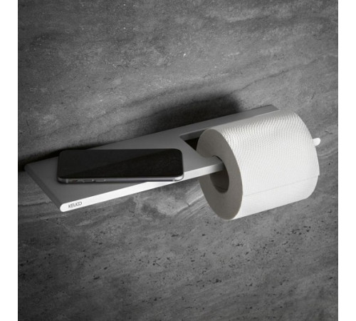 Держатель туалетной бумаги с полкой KEUCO EDITION 400 алюминий серебристый анодированный 11573170000