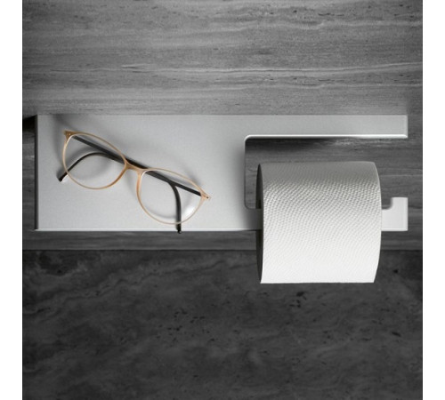 Держатель туалетной бумаги с полкой KEUCO EDITION 400 алюминий серебристый анодированный 11573170000