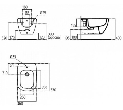 Биде подвесное Ideal Standard Tesi T457001