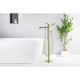 Смеситель для ванны напольный Aquanet Классик комплект полированное золото AQ1545PG
