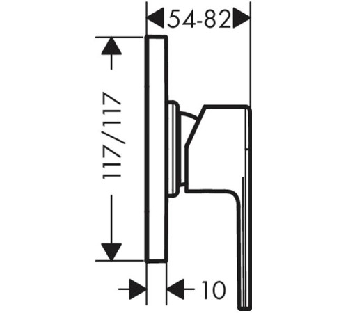 Комплект смесителя для душа Hansgrohe Vernis Shape (71658000 + 13620180) 71658000S
