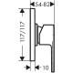 Комплект смесителя для душа Hansgrohe Vernis Shape (71658000 + 13620180) 71658000S