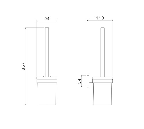 Ершик для унитаза Aquanet Европа шлифованное золото AQ4110BG