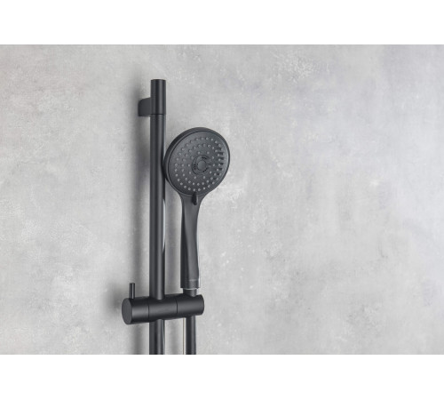 Ручной душ Aquanet Вега 3jet матовый черный AQ2003MB