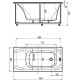 Ванна акриловая Aquatek Альфа 150х70 см с фронтальным экраном слив справа ALF150-0000043