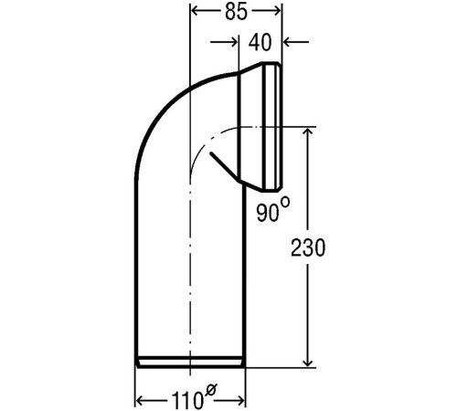 Отвод соединительный Viega 90° D=100 мм модель 3811 альпийский белый 100551