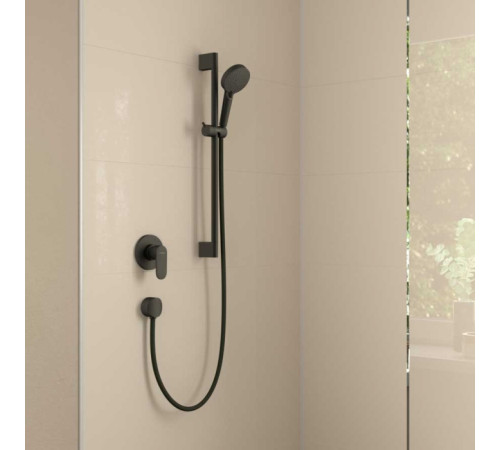 Комплект смесителя для душа Hansgrohe Vernis Blend скрытого монтажа матовый черный (71649670 + 13620180) 71649670S