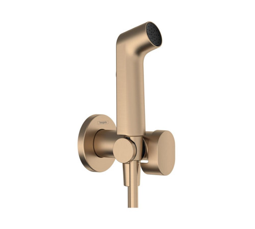 Комплект гигиенического душа hansgrohe Bidette 1jet S со встраиваемой частью шлифованная бронза 29232140/29235180 29232140S