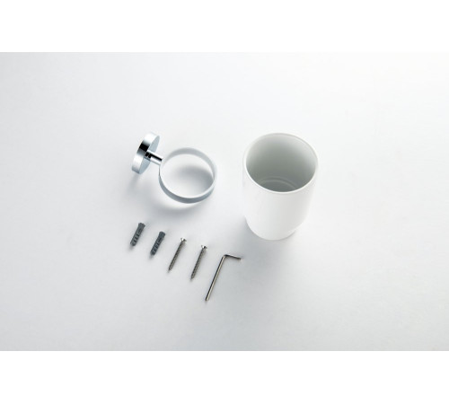 Стакан с держателем Aquatek БЕТТА хром AQ4604CR