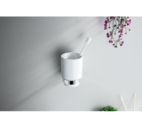 Стакан с держателем Aquatek БЕТТА хром AQ4604CR