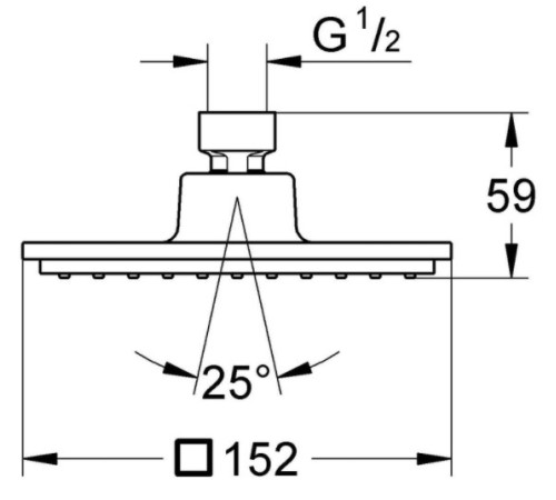 Верхний душ GROHE Euphoria Cube 150 1 режим 152 мм хром 27705000