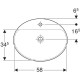 Раковина встраиваемая Geberit VariForm овальная 60х48 см с отверстием под смеситель 500.726.01.2
