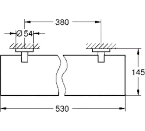 Полочка стеклянная GROHE Essentials 530 мм 40799001