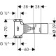 Комплект запорного вентиля Hansgrohe 15972000 + скрытая часть 15973180 15972000S52