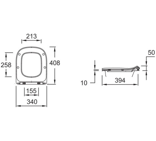 Крышка-сиденье Jacob Delafon Struktura микролифт тонкое белое E70025-00