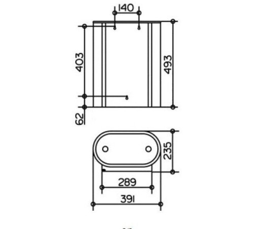 Ведро для мусора настенное KEUCO PLAN 30 л хром 14988010000