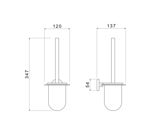 Ершик для унитаза Aquanet Оберон шлифованное золото AQ4210BG